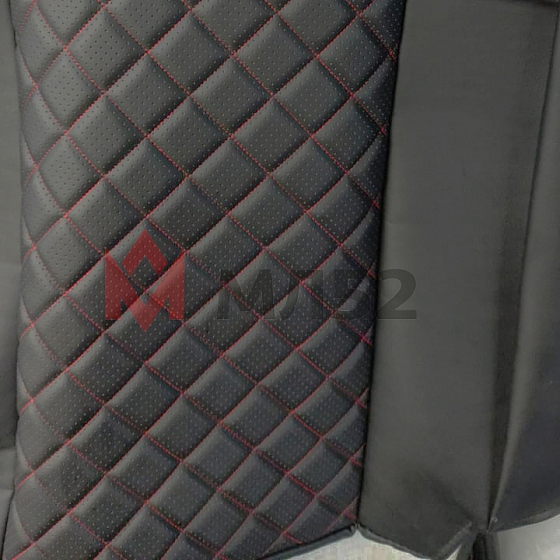 Чехлы для а/м Газель НН (Газель NN), 1+5 места, экокожа красный ромб