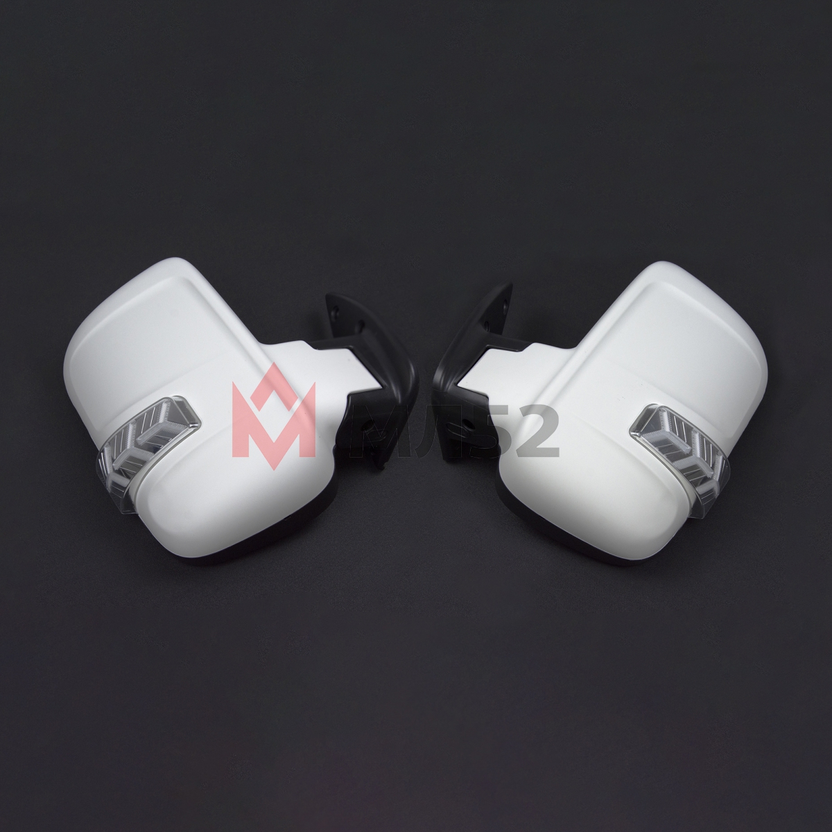 Зеркала для а/м Газель белые (комплект), бегущий повторитель, с подогревом и ручным приводом