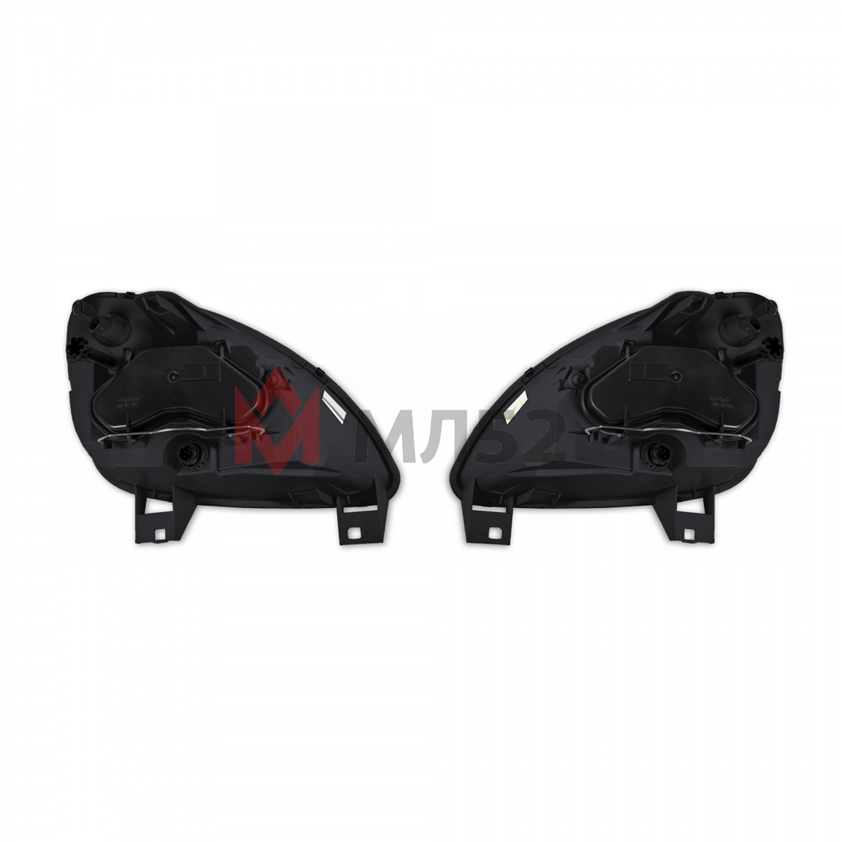 Блок фары для а/м Газель 3302, 2217, 33104 нового образца, комплект (пластиковый рассеиватель), AUTOMOTIVE LIGHTING