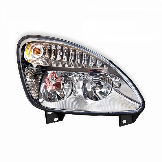 Блок фара для а/м Газель 3302, 2217, 33104 нового образца, правая (пластиковый рассеиватель), AUTOMOTIVE LIGHTING