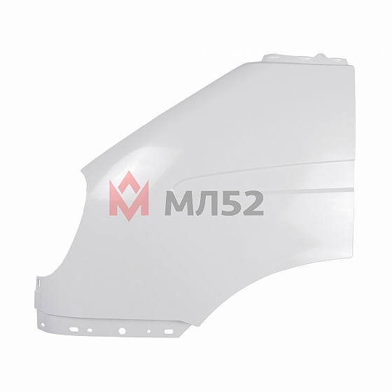 Крыло левое пластиковое литьевое под покраску для а/м Газель н/об., Газель Бизнес, Соболь, Баргузин (без выбора цвета)