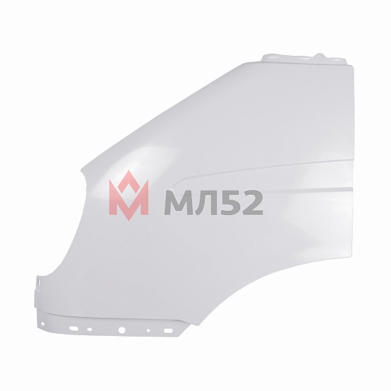 Крыло левое пластиковое литьевое белое неокрашенное для а/м Газель н/об., Газель Бизнес, Соболь, Баргузин