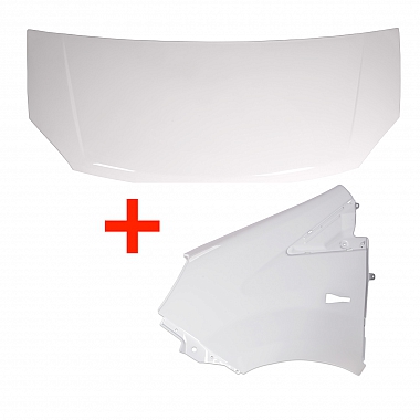 Капот белый + Крыло переднее пластмассовое окрашенное белое (Газель Некст)