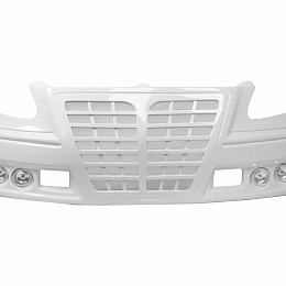 Бампер для а/м Газель Бизнес 3302 в/сб. (белый) с 4 тум. "Ауди" передний