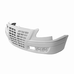 Бампер для а/м Газель Бизнес 3302 в/сб. (белый) с 4 тум. "Ауди" передний