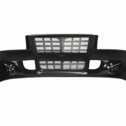 Бампер для а/м Газель 3302 "Ауди" в/сб. с 2 тум. (под покраску) передний старого образца