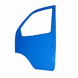 Боковая дверь на Газель левая (синяя Марсель) пластиковая