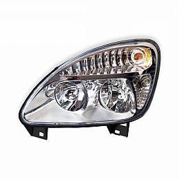 Блок фара для а/м Газель 3302, 2217, 33104 нового образца, левая (пластиковый рассеиватель), AUTOMOTIVE LIGHTING