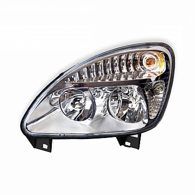 Блок фара для а/м Газель 3302, 2217, 33104 нового образца, левая (пластиковый рассеиватель), AUTOMOTIVE LIGHTING