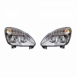 Блок фары для а/м Газель 3302, 2217, 33104 нового образца, комплект (пластиковый рассеиватель), AUTOMOTIVE LIGHTING