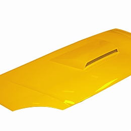 Капот для а/м Газель, Газель Бизнес пластик &quot;Стелс 2&quot; (желтый) с воздухозаборником