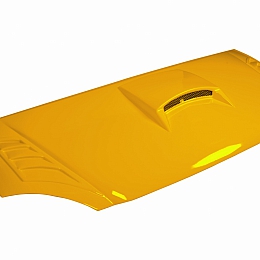 Капот для а/м Газель, Газель Бизнес пластик &quot;Суб.-2&quot; (желтый) с воздухозаборником