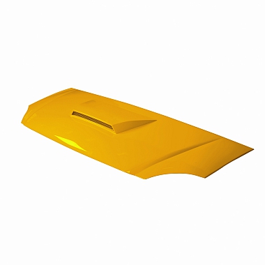 Капот для а/м Газель, Газель Бизнес пластик "Стелс 2" (желтый) с воздухозаборником