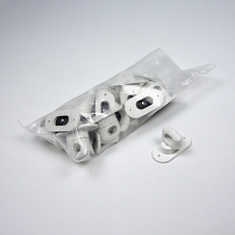 Скоба поворотная для крепления тента, белая, пластиковая (упаковка 20 шт.)