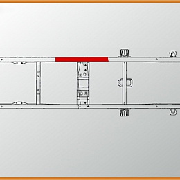 Усилитель рамы для а/м Газель Фермер 33023 центральный правый, длина 600 мм, толщина 4 мм