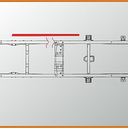 Удлинитель рамы для а/м Газель 3302 правый средний, сверлённый, длина 940 мм, толщина 4 мм