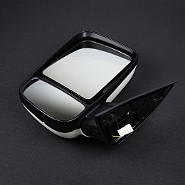 Зеркала для а/м Газель белые (комплект), бегущий повторитель, с подогревом и ручным приводом