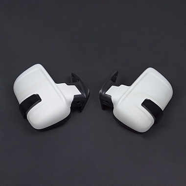 Зеркала для а/м Газель белые (комплект), темный бегущий повторитель, с подогревом и ручным приводом