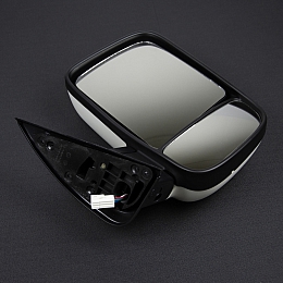 Зеркала для а/м Газель белые (комплект), темный бегущий повторитель, с подогревом и ручным приводом