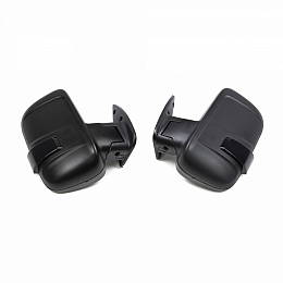 Зеркала для а/м Газель (комплект), темный бегущий повторитель , с подогревом и ручным приводом, черный