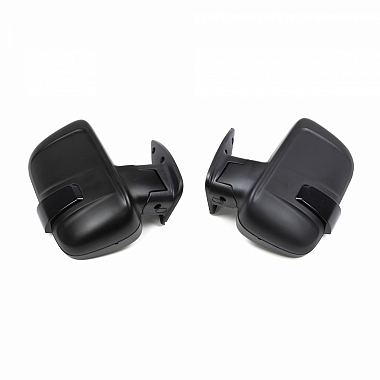 Зеркала для а/м Газель (комплект), темный бегущий повторитель , с подогревом и ручным приводом, черный