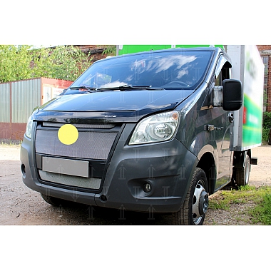 Сетка радиатора для а/м Газель Некст: хром матовый защитный комплект (3 части)