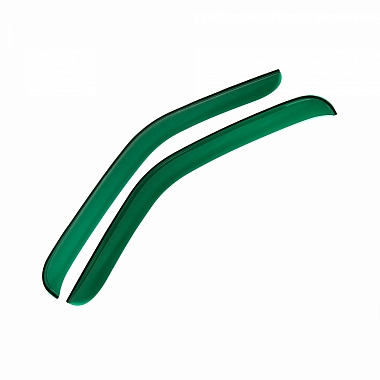 Ветровики для а/м Газель Некст зеленые ANV air (накладные дефлекторы на двери)