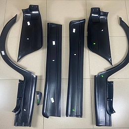 05 Новые накладки с дефектом для а/м Соболь, Баргузин черно-серый графит (обвес, бортовые молдинги), пластиковые, комплект