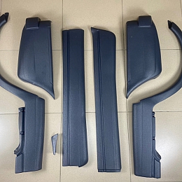 05 Новые накладки с дефектом для а/м Соболь, Баргузин черно-серый графит (обвес, бортовые молдинги), пластиковые, комплект