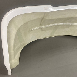 01 Новый спойлер на крышу с дефектом для а/м Газель, 2.0 (белый)