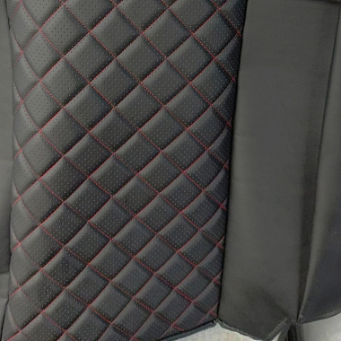 Чехлы для а/м Газель НН (Газель NN), 1+6 места, экокожа красный ромб